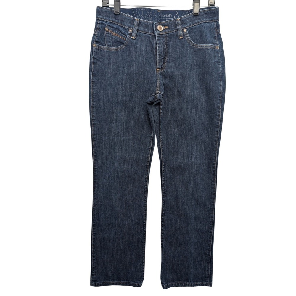 Wrangler Q-Baby Ultimate Riding Jeans Womens 7/8x32 Dark Wash Mid Rise